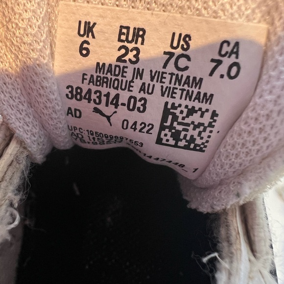 Puma Kids White and Black Sneakers - Picture 4 of 4